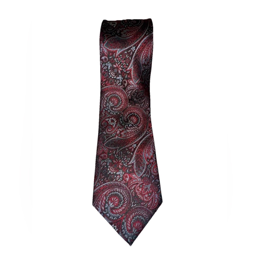 Pronto Uomo Couture Hande Made 100% Silk Paisley Classic Business Men’s Neck Tie